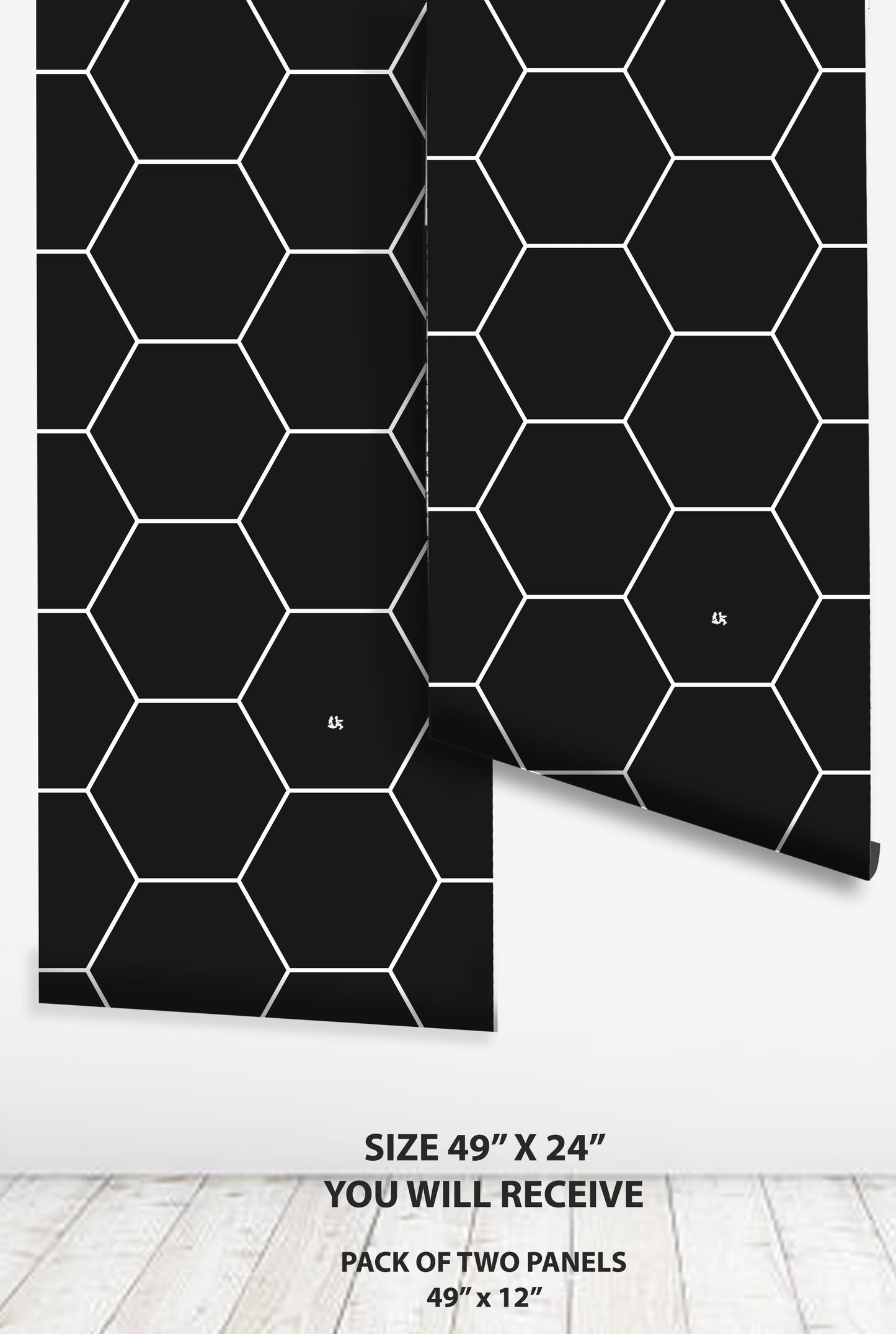 Hex Black Peel & Stick Tile