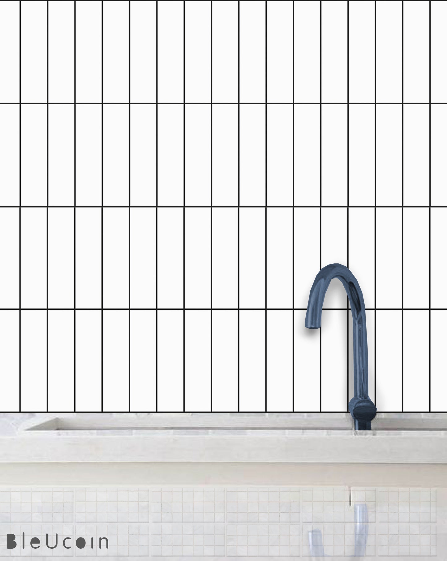 White Solid Linear Peel & Stick Tile
