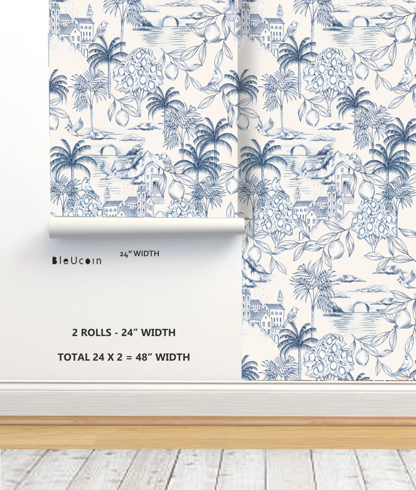 Marseilles Toile Wallpaper