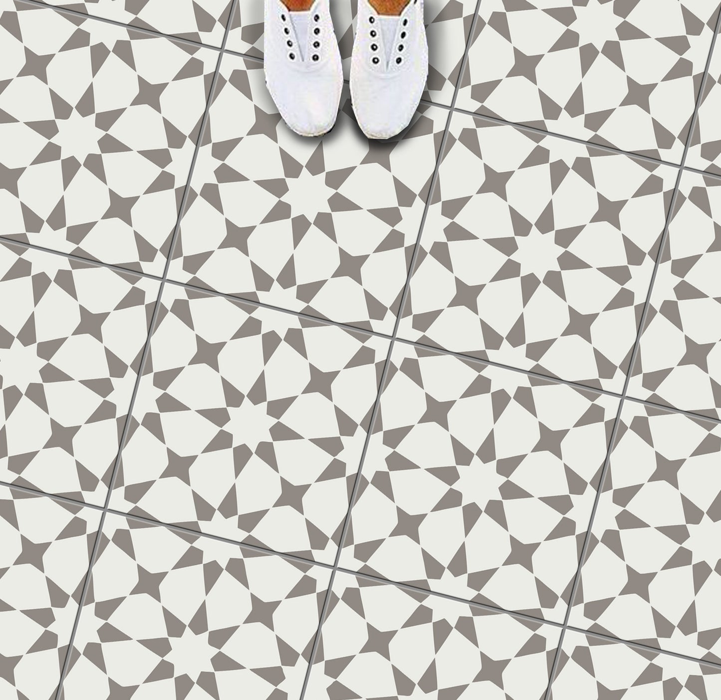 Pacific Dovetail Premium Peel and Stick Floor Tile Stickers | Removable, Renter friendly with Anti-Slip finish in sturdy 520 microns