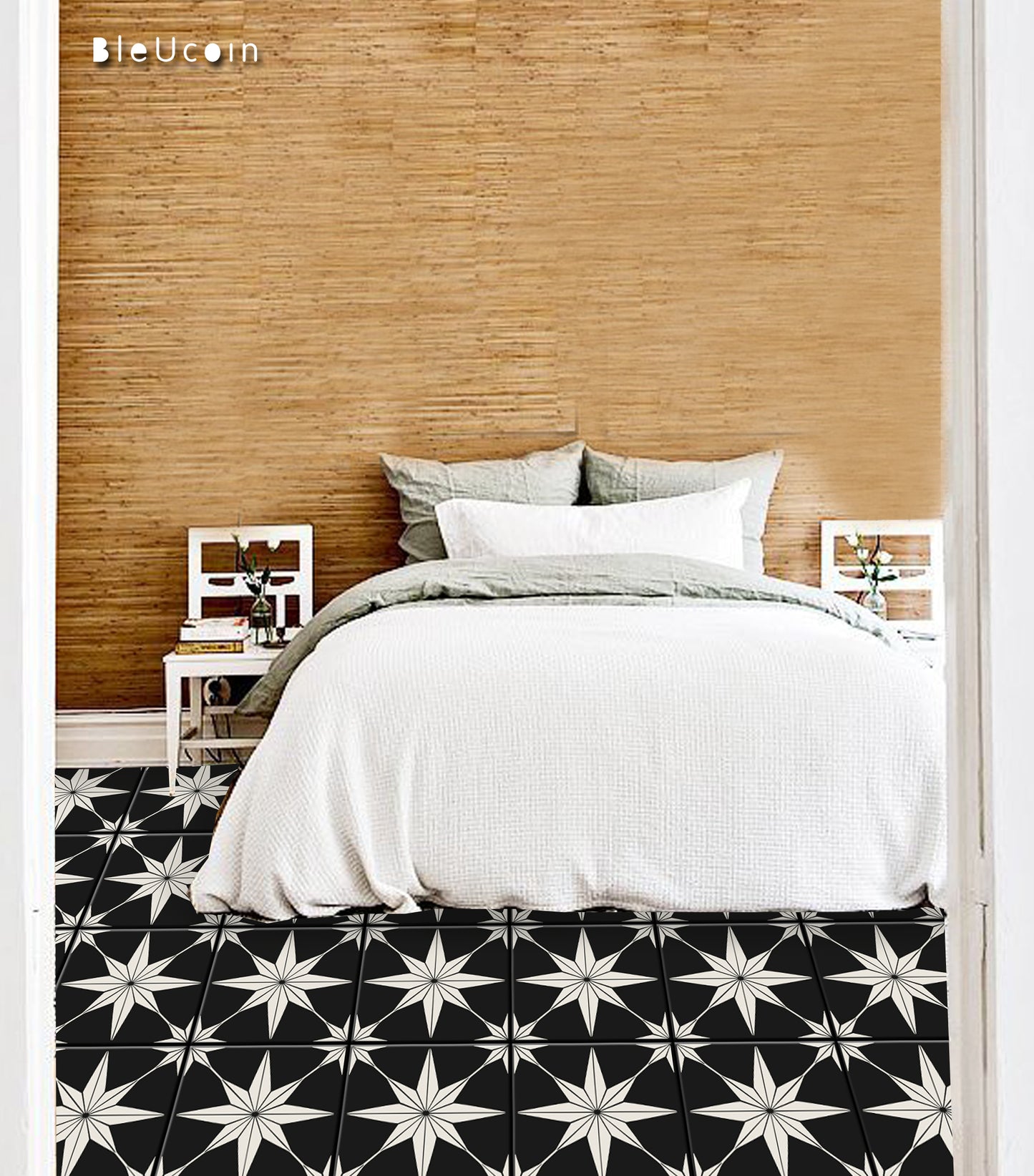 Positano Lignite Premium Peel and Stick Floor Tile Stickers | Removable, Renter friendly with Anti-Slip finish in sturdy 520 microns