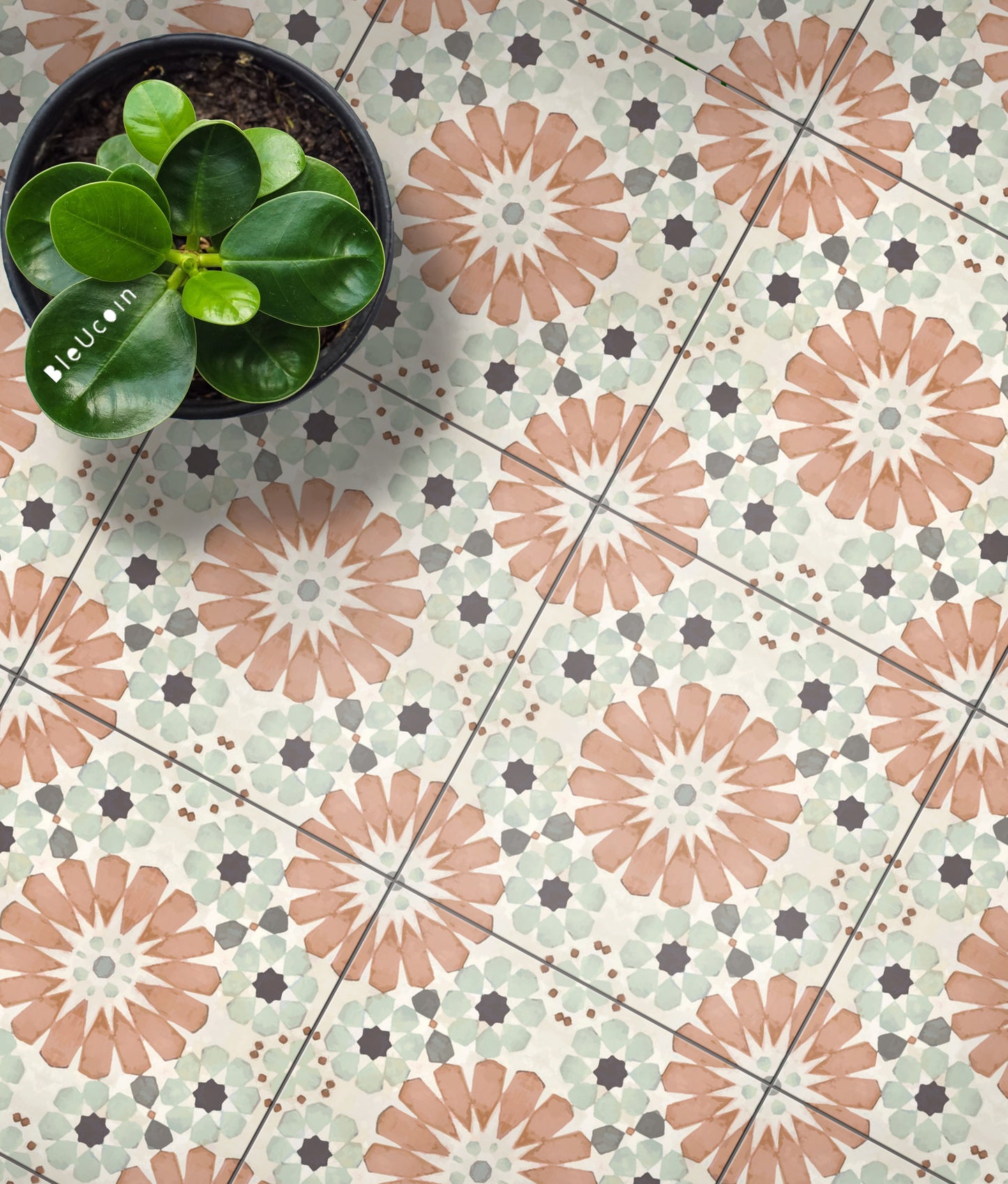 Ivora Premium Peel and Stick Floor Tile Stickers | Removable, Renter friendly with Anti-Slip finish in sturdy 520 microns