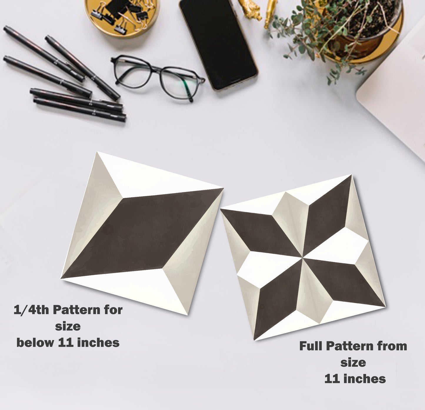 Charleston Premium Peel and Stick Floor Tile Stickers | Removable, Renter friendly with Anti-Slip finish in sturdy 520 microns