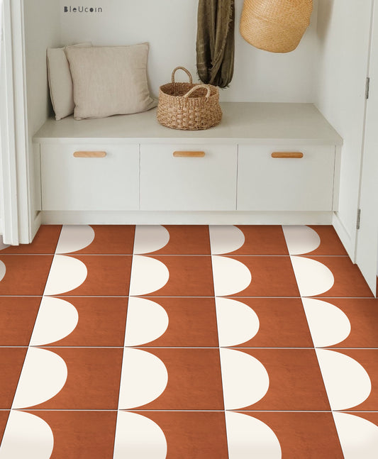 Teramo Premium Peel and Stick Floor Tile Stickers | Removable, Renter friendly with Anti-Slip finish in sturdy 520 microns