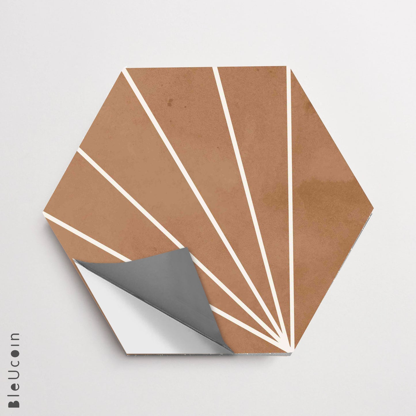 Kobe Terracotta Hexagon Peel & Stick Tile Decal