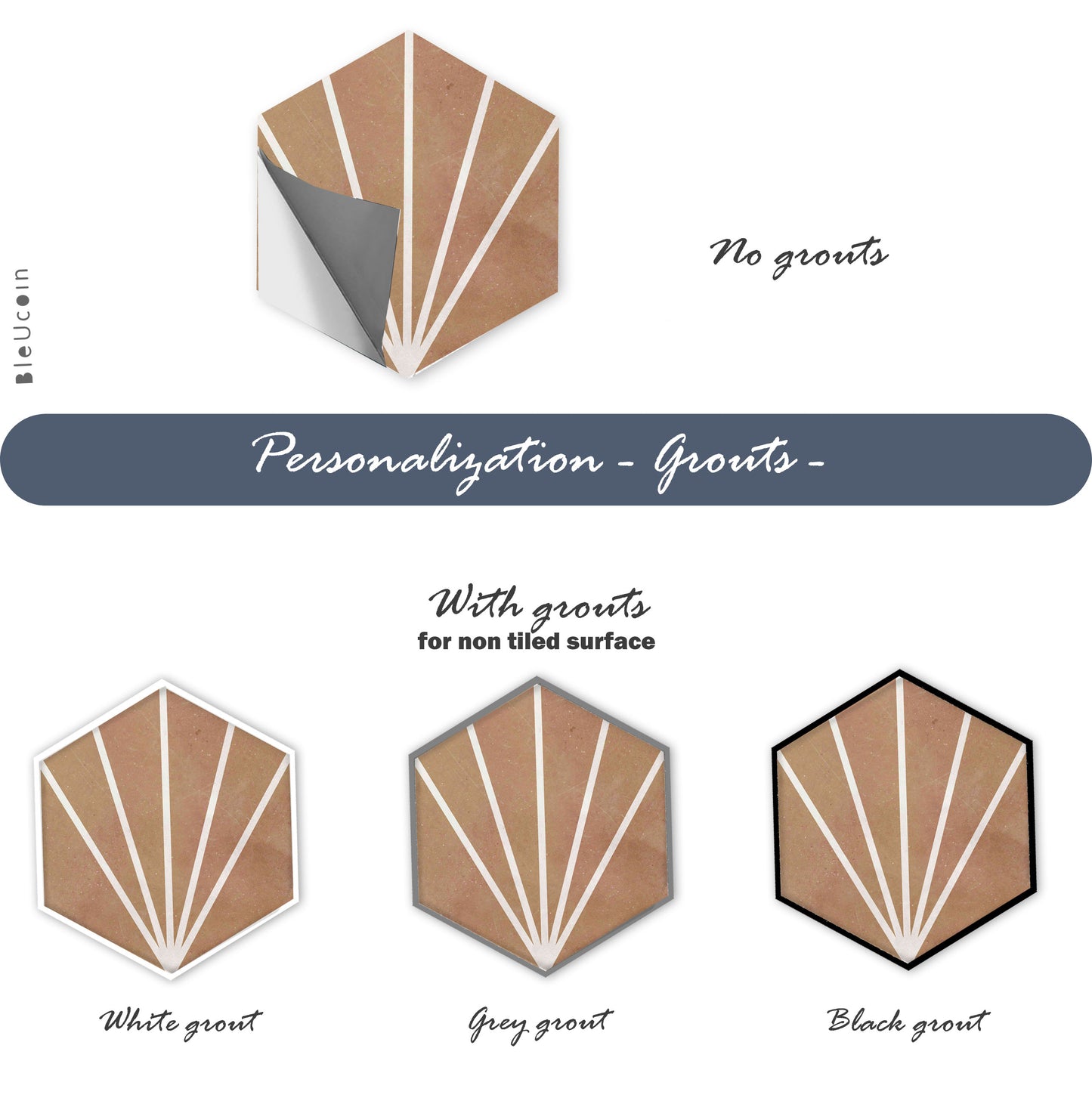 Kobe Terracotta Hexagon Peel & Stick Tile Decal