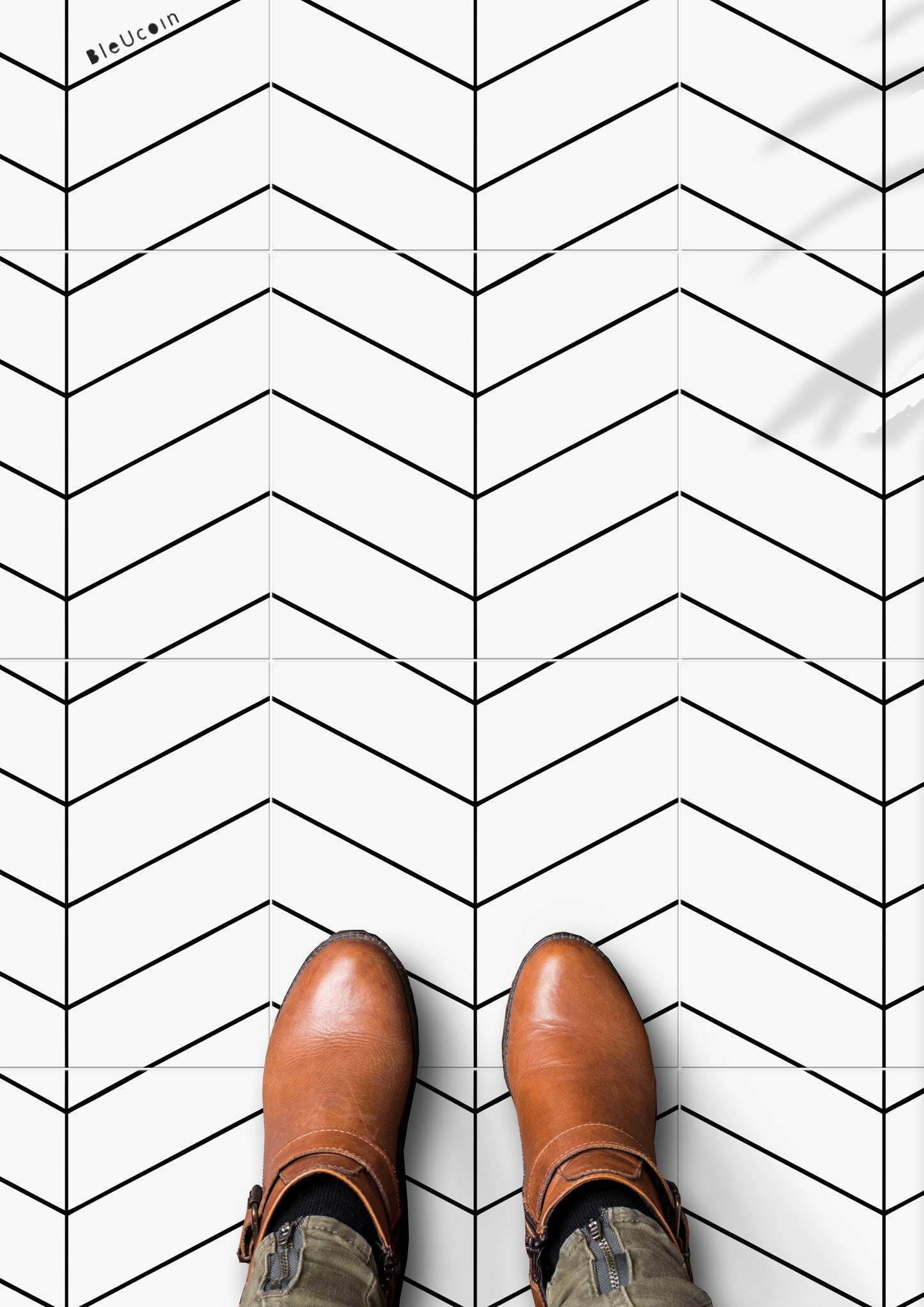 Medellin Premium Peel and Stick Floor Tile Stickers | Removable, Renter friendly with Anti-Slip finish in sturdy 520 microns