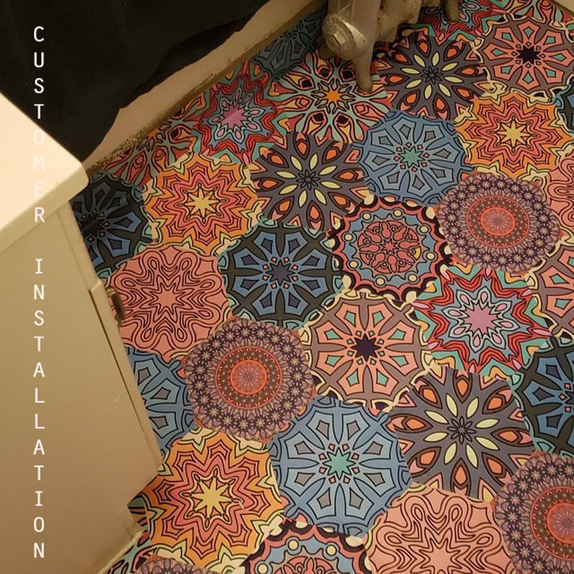 Mandala Hexagon Peel & Stick Tile