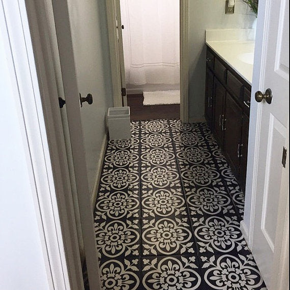 Encaustic Peel & Stick Anti-Slip Flooring