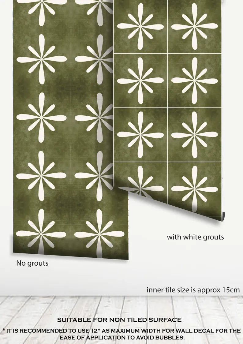Aspen Premium Peel and Stick Floor Tile Stickers | Removable, Renter friendly with Anti-Slip finish in sturdy 520 microns