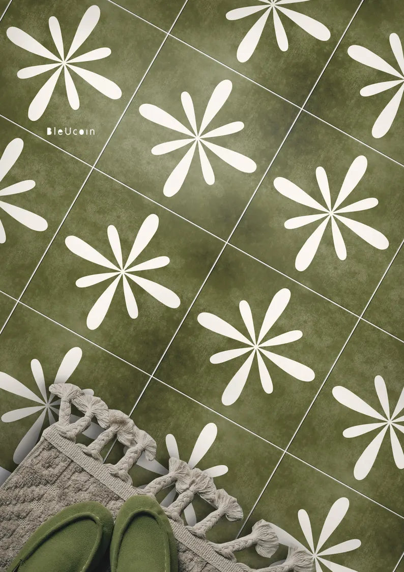 Aspen Premium Peel and Stick Floor Tile Stickers | Removable, Renter friendly with Anti-Slip finish in sturdy 520 microns