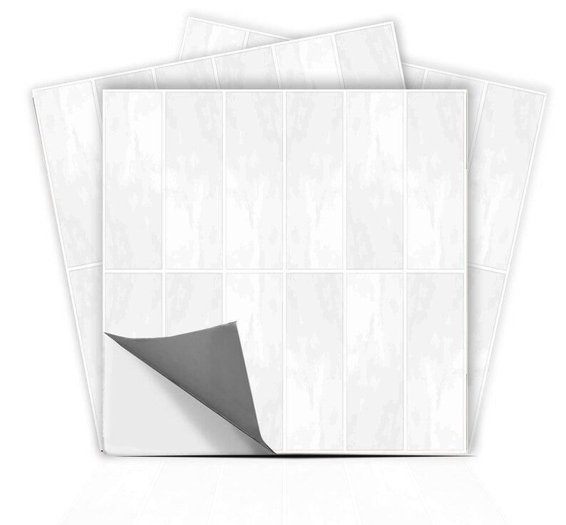 Weathered White Subway Peel & Stick Tile