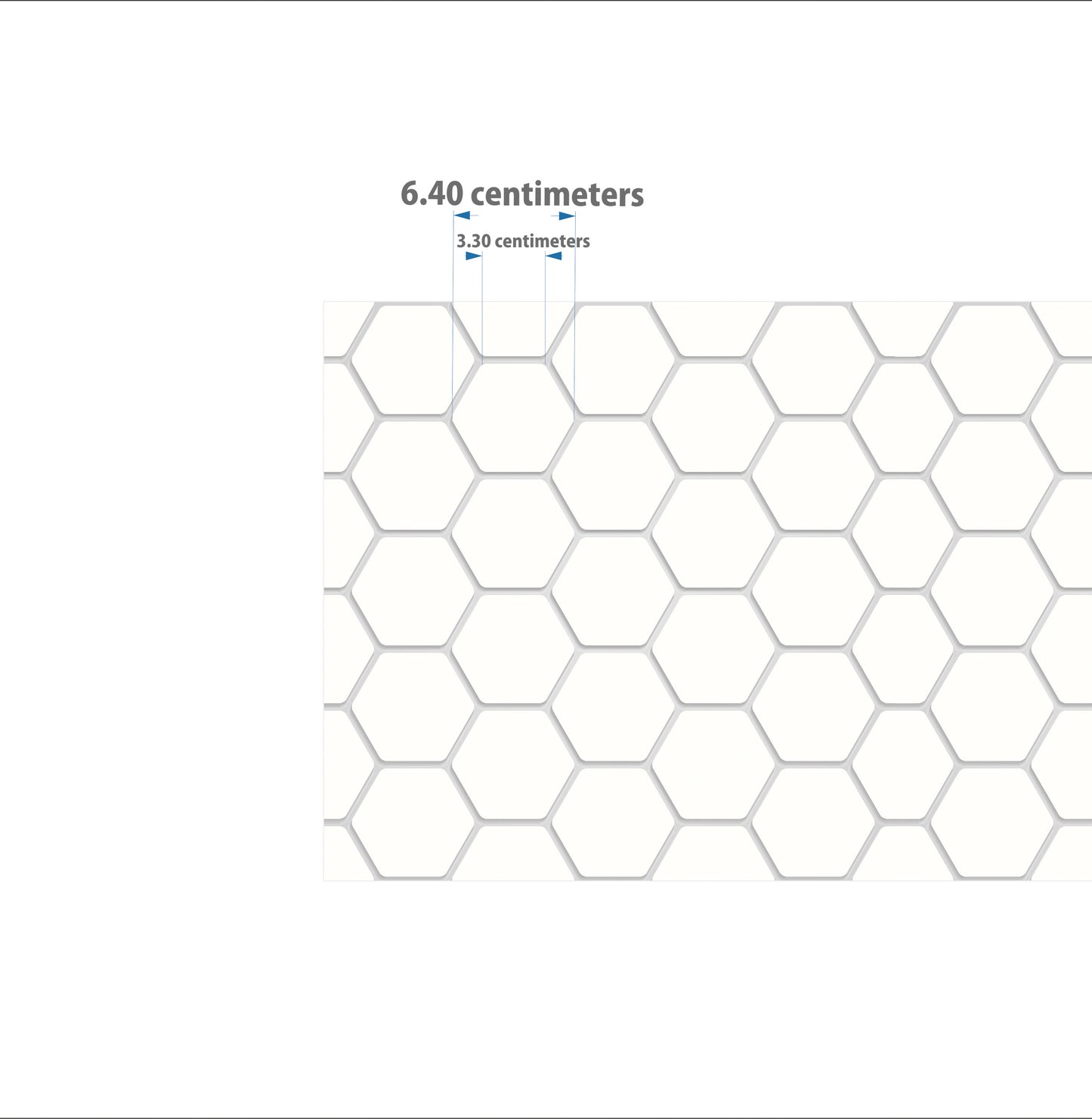 Iwaki Ivory Hexagon Peel & Stick Tile