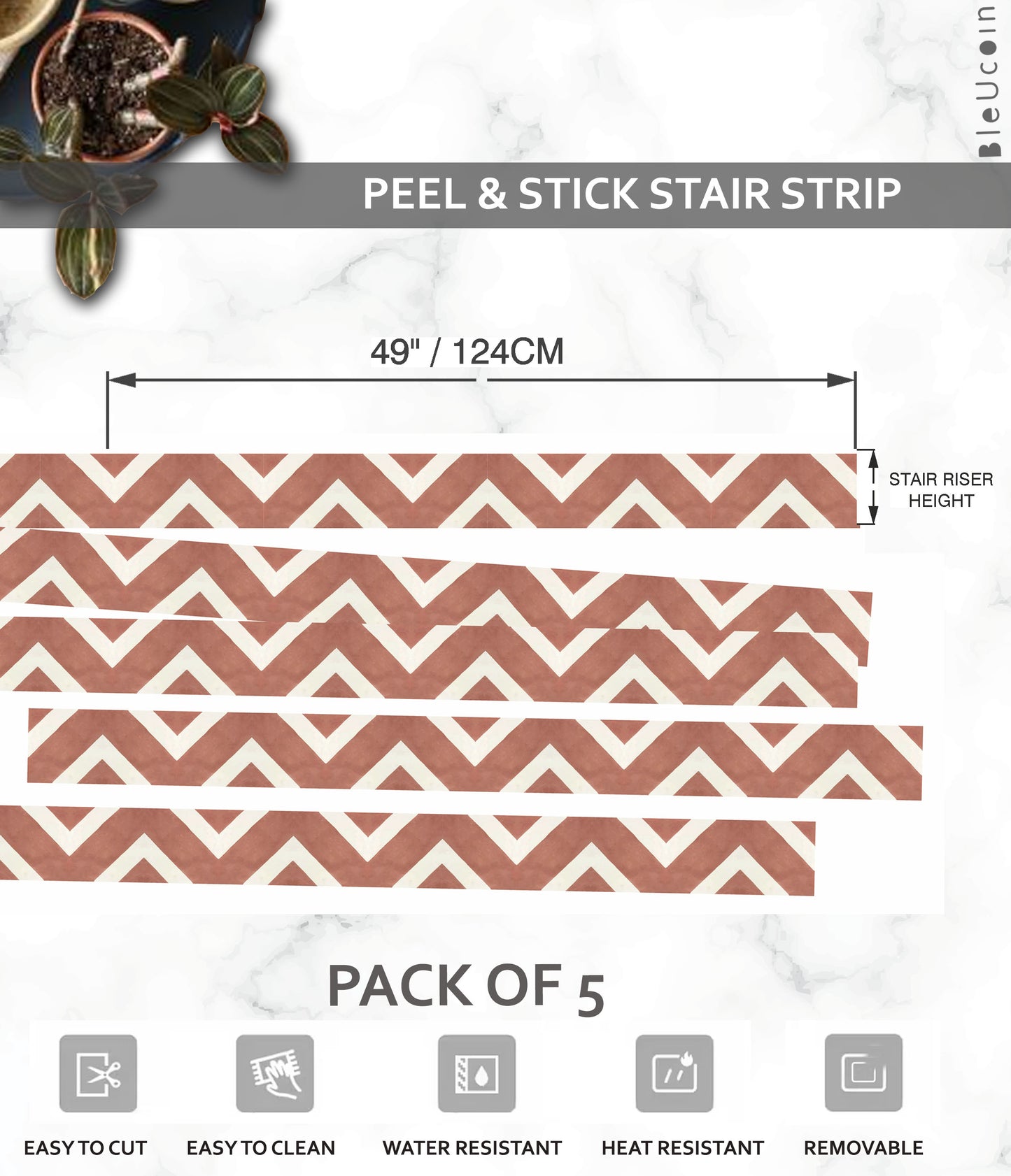 Chittor Terracotta Stair Strips