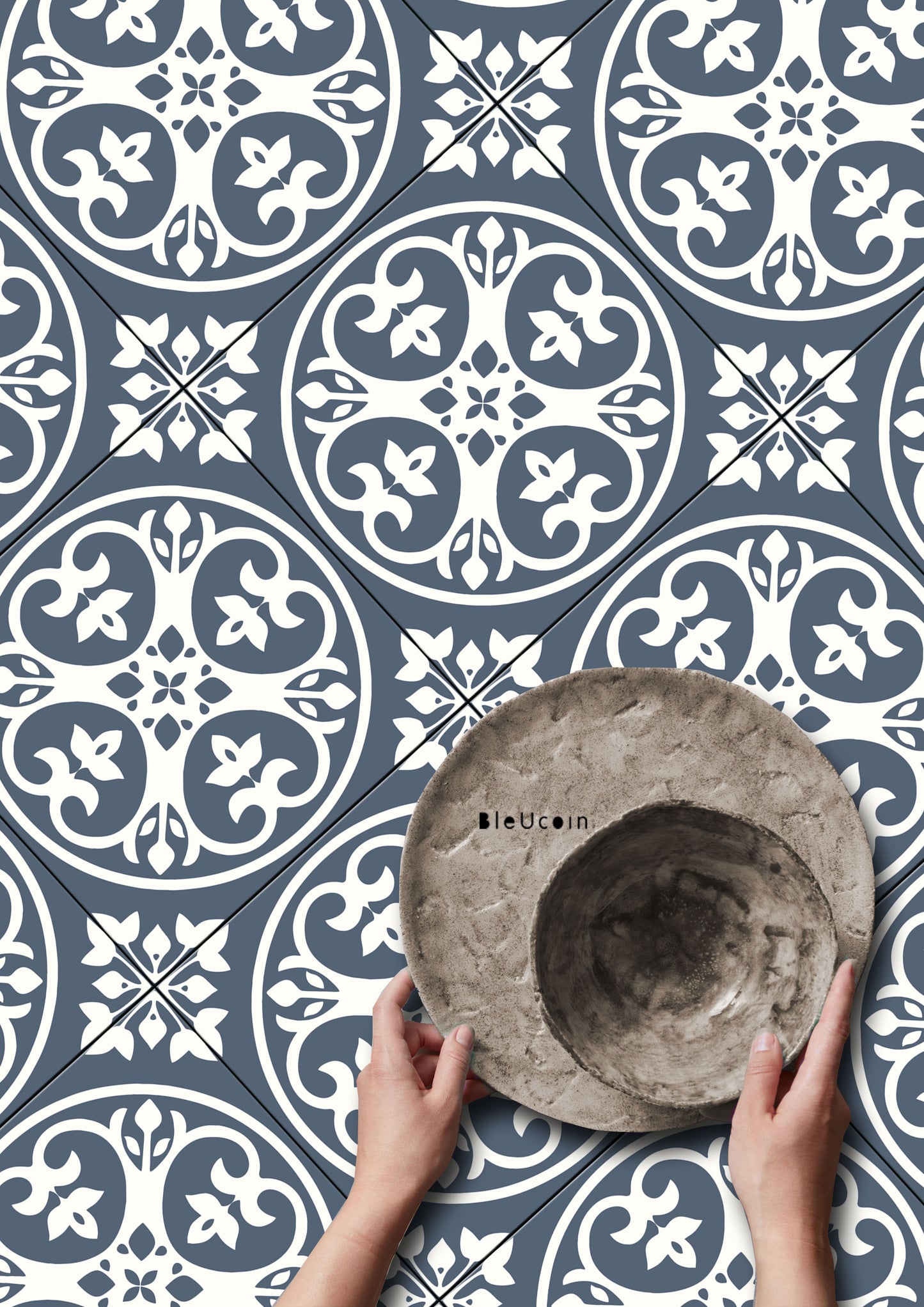 Austin Premium Peel and Stick Floor Tile Stickers | Removable, Renter friendly with Anti-Slip finish in sturdy 520 microns