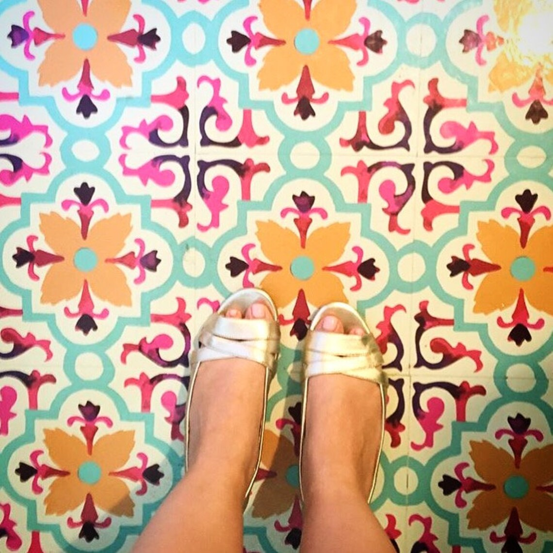 Antwerp Premium Peel and Stick Floor Tile Stickers | Removable, Renter friendly with Anti-Slip finish in sturdy 520 microns