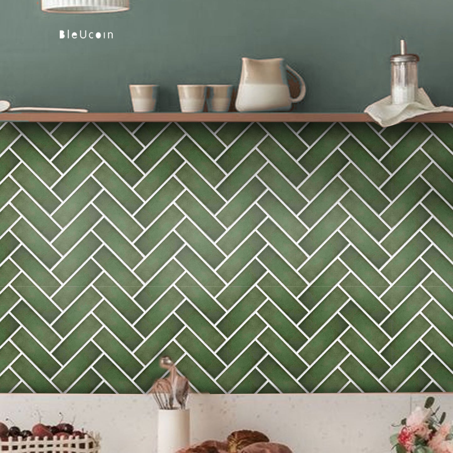 Herringbone Everleaf Peel & Stick Tile
