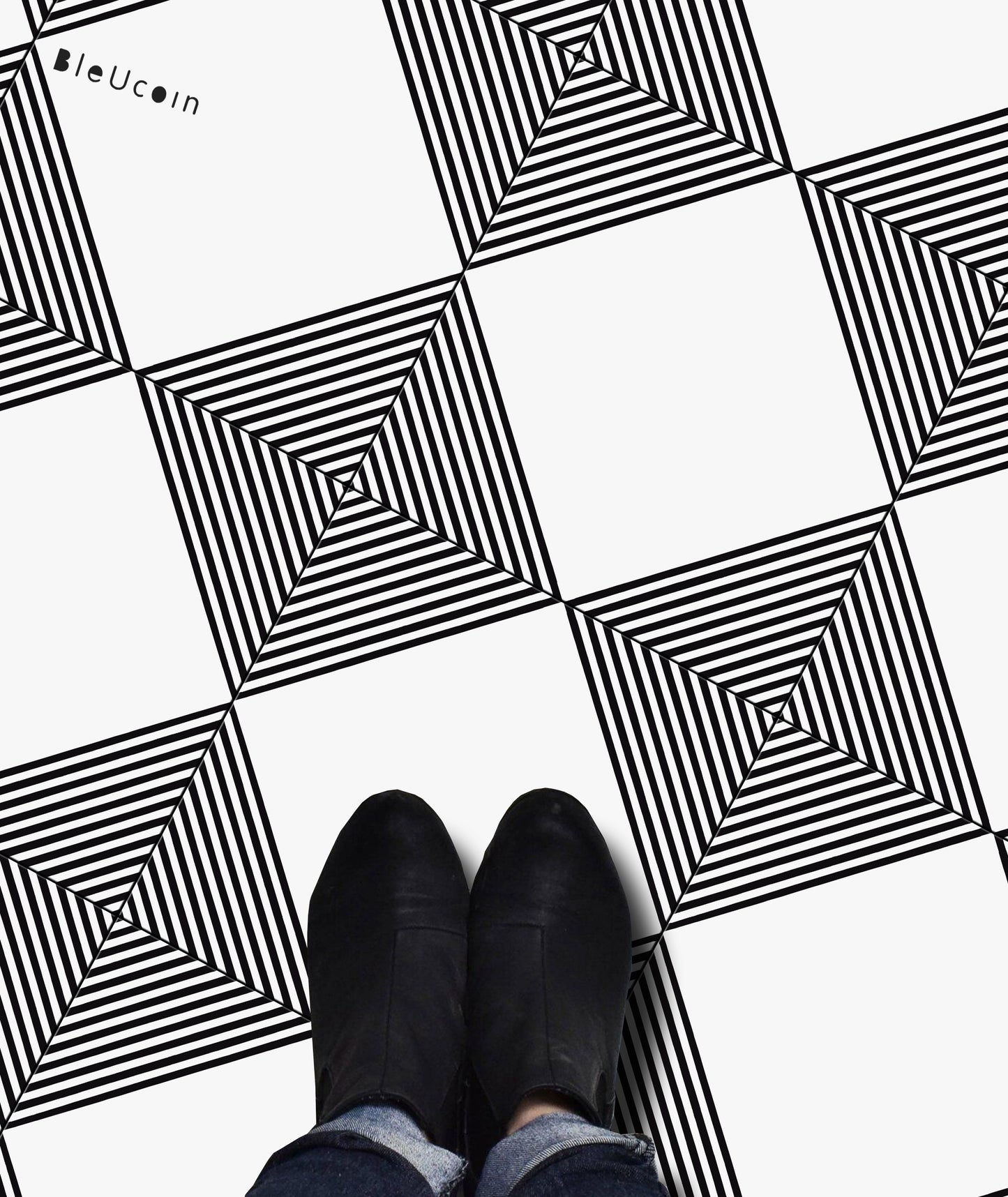 Manolo Premium Peel and Stick Floor Tile Stickers | Removable, Renter friendly with Anti-Slip finish in sturdy 520 microns
