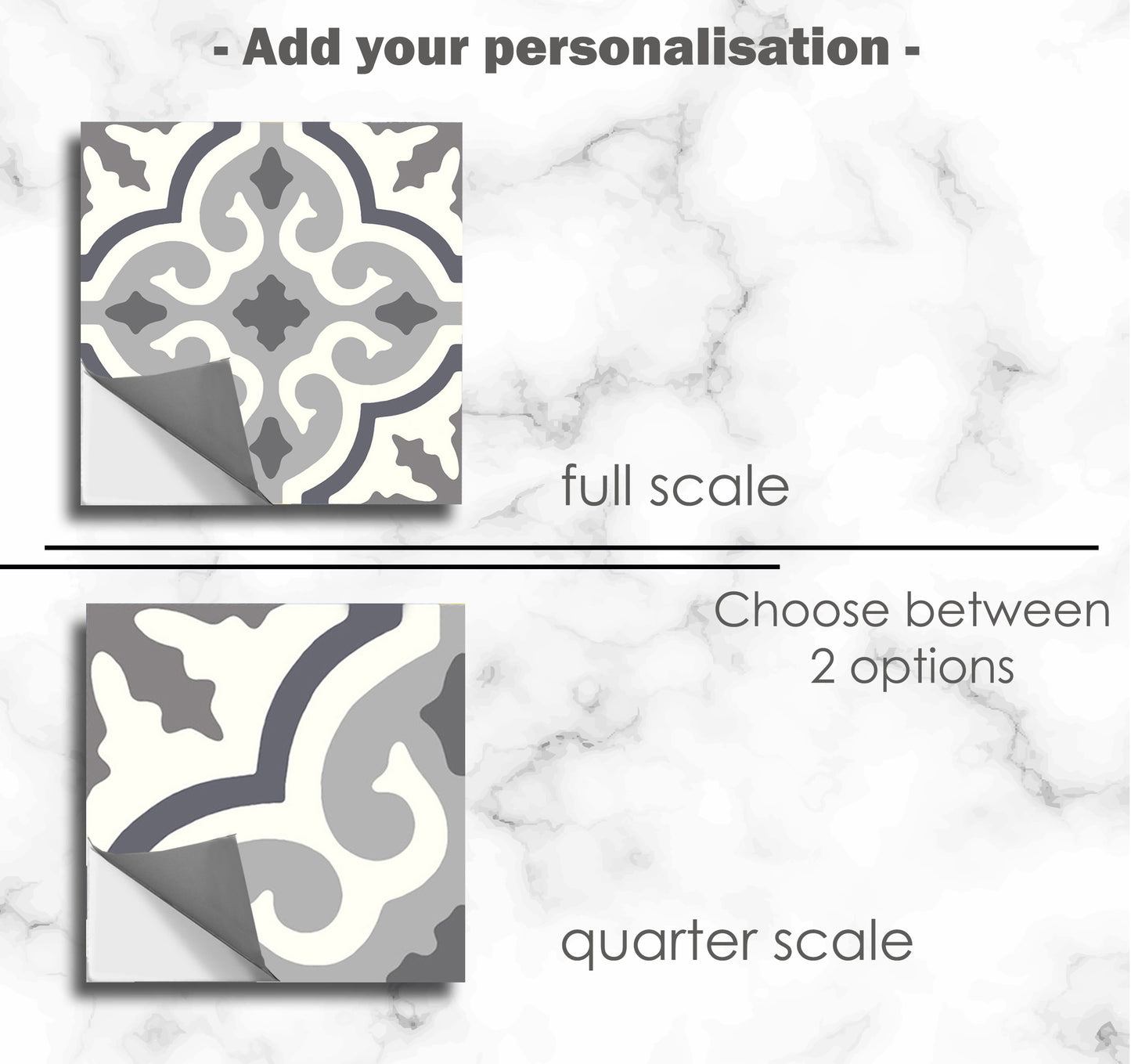 Valencia Premium Peel and Stick Floor Tile Stickers | Removable, Renter friendly with Anti-Slip finish in sturdy 520 microns