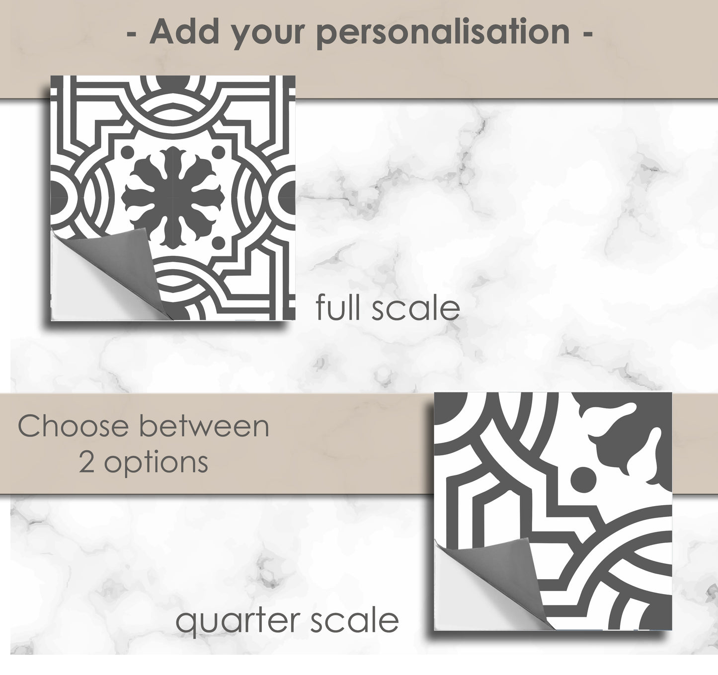 Santiago Premium Peel and Stick Floor Tile Stickers | Removable, Renter friendly with Anti-Slip finish in sturdy 520 microns