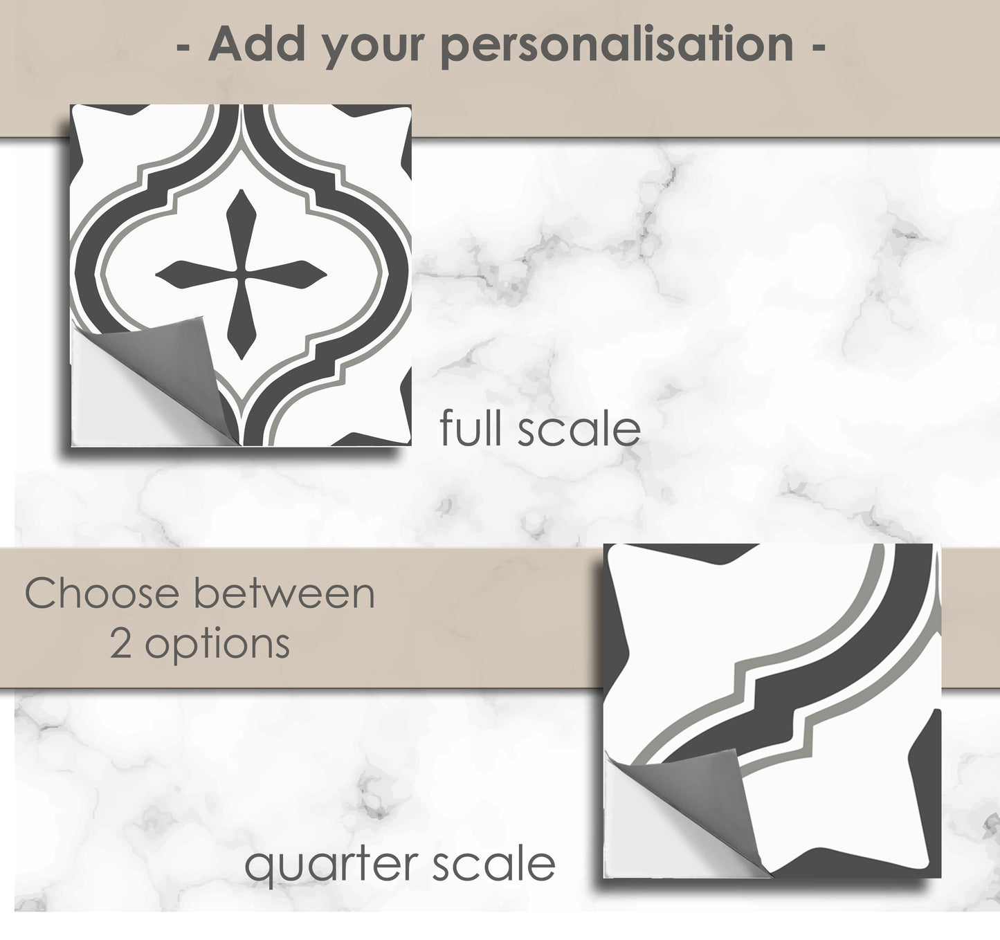 Scandinavian Grey Premium Peel and Stick Floor Tile Stickers | Removable, Renter friendly with Anti-Slip finish in sturdy 520 microns