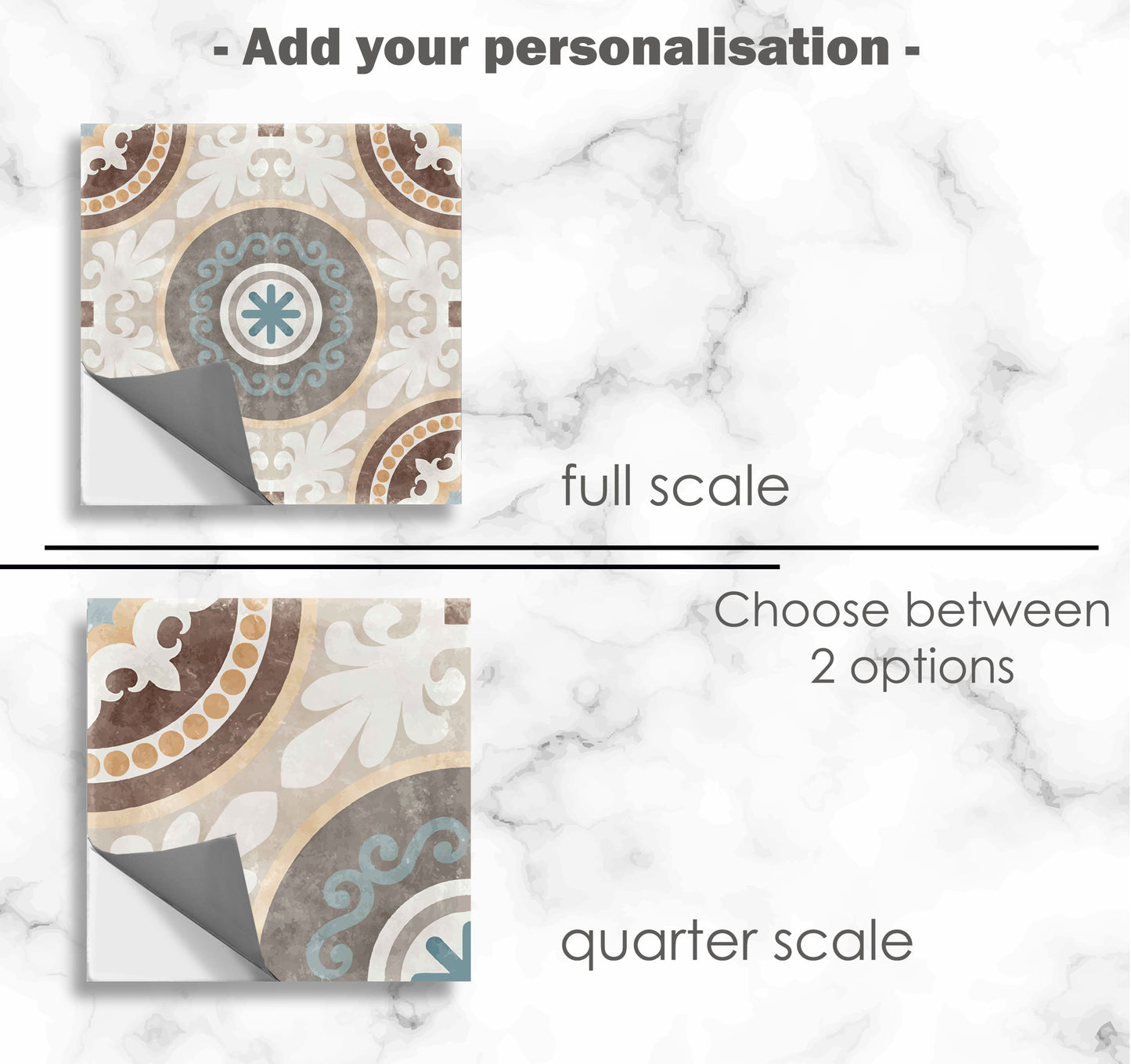 Greece Premium Peel and Stick Floor Tile Stickers | Removable, Renter friendly with Anti-Slip finish in sturdy 520 microns