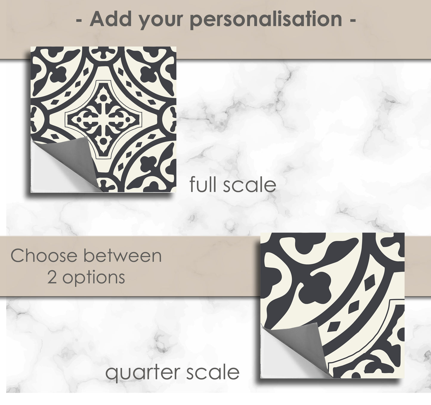 Loures Grey Peel & Stick Tile Decal