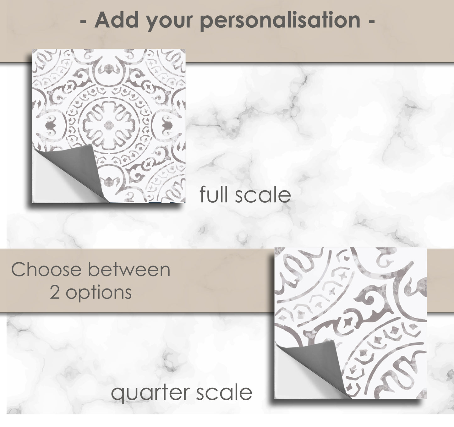 Amalfi Light Premium Peel and Stick Floor Tile Stickers | Removable, Renter friendly with Anti-Slip finish in sturdy 520 microns
