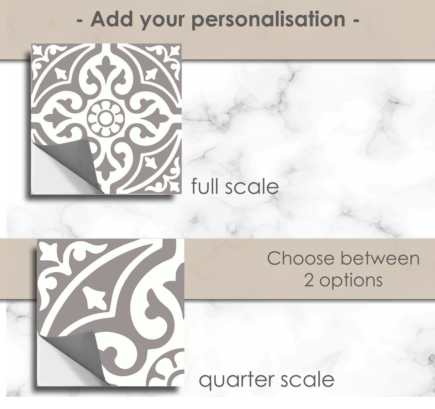 Salerno Premium Peel and Stick Floor Tile Stickers | Removable, Renter friendly with Anti-Slip finish in sturdy 520 microns