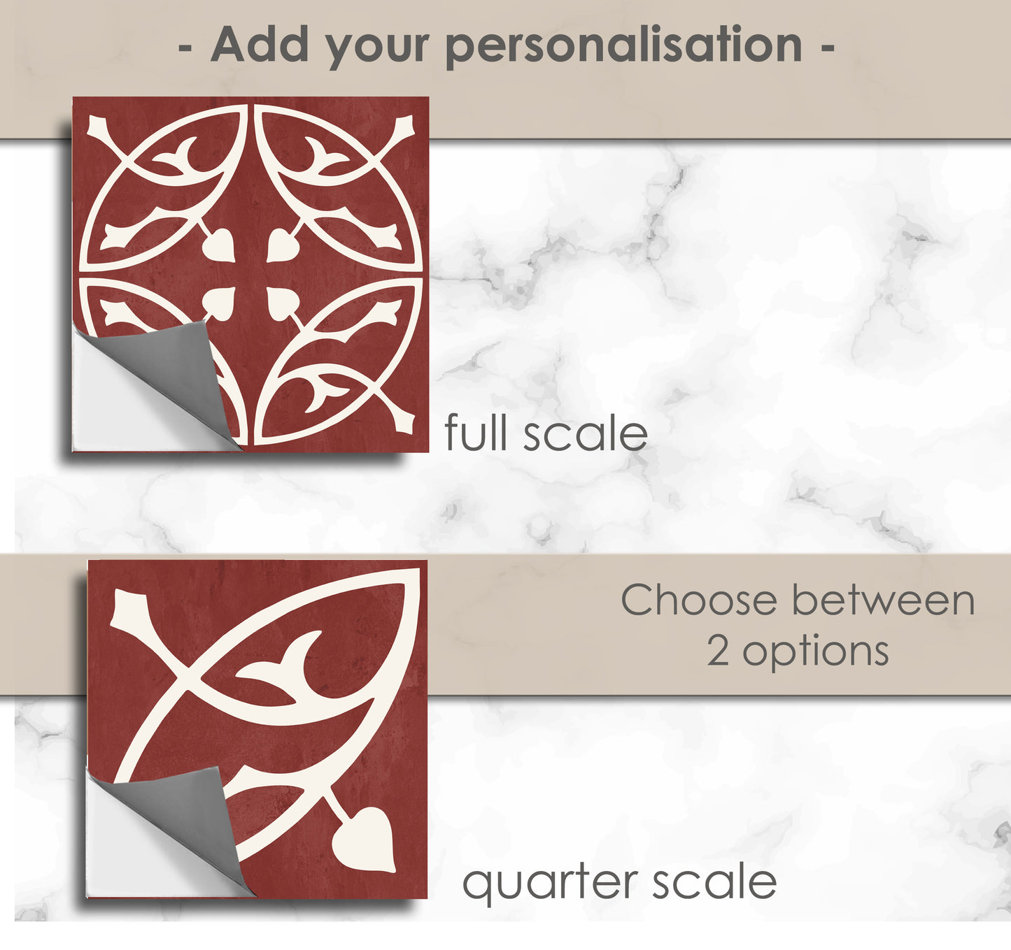 Kochi Premium Peel and Stick Floor Tile Stickers | Removable, Renter friendly with Anti-Slip finish in sturdy 520 microns