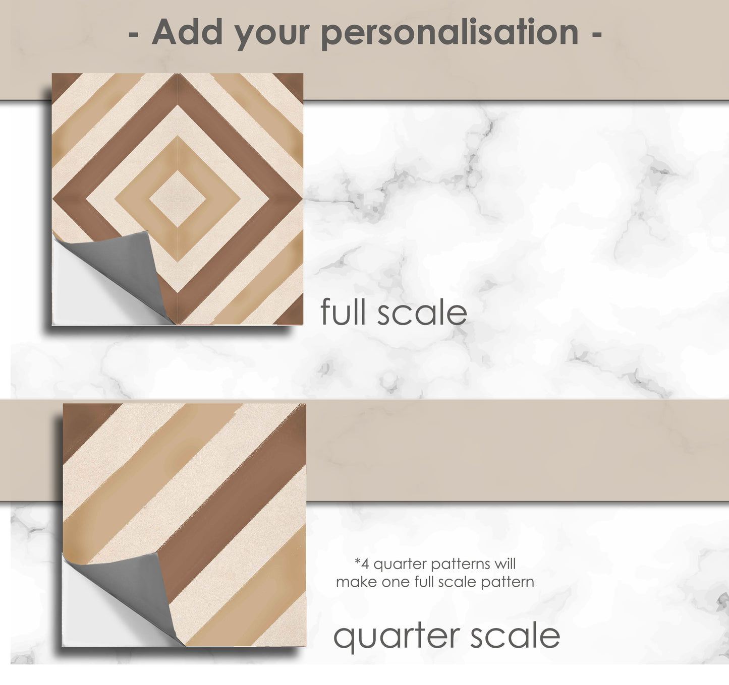 Vatican Rust Premium Peel and Stick Floor Tile Stickers | Removable, Renter friendly with Anti-Slip finish in sturdy 520 microns