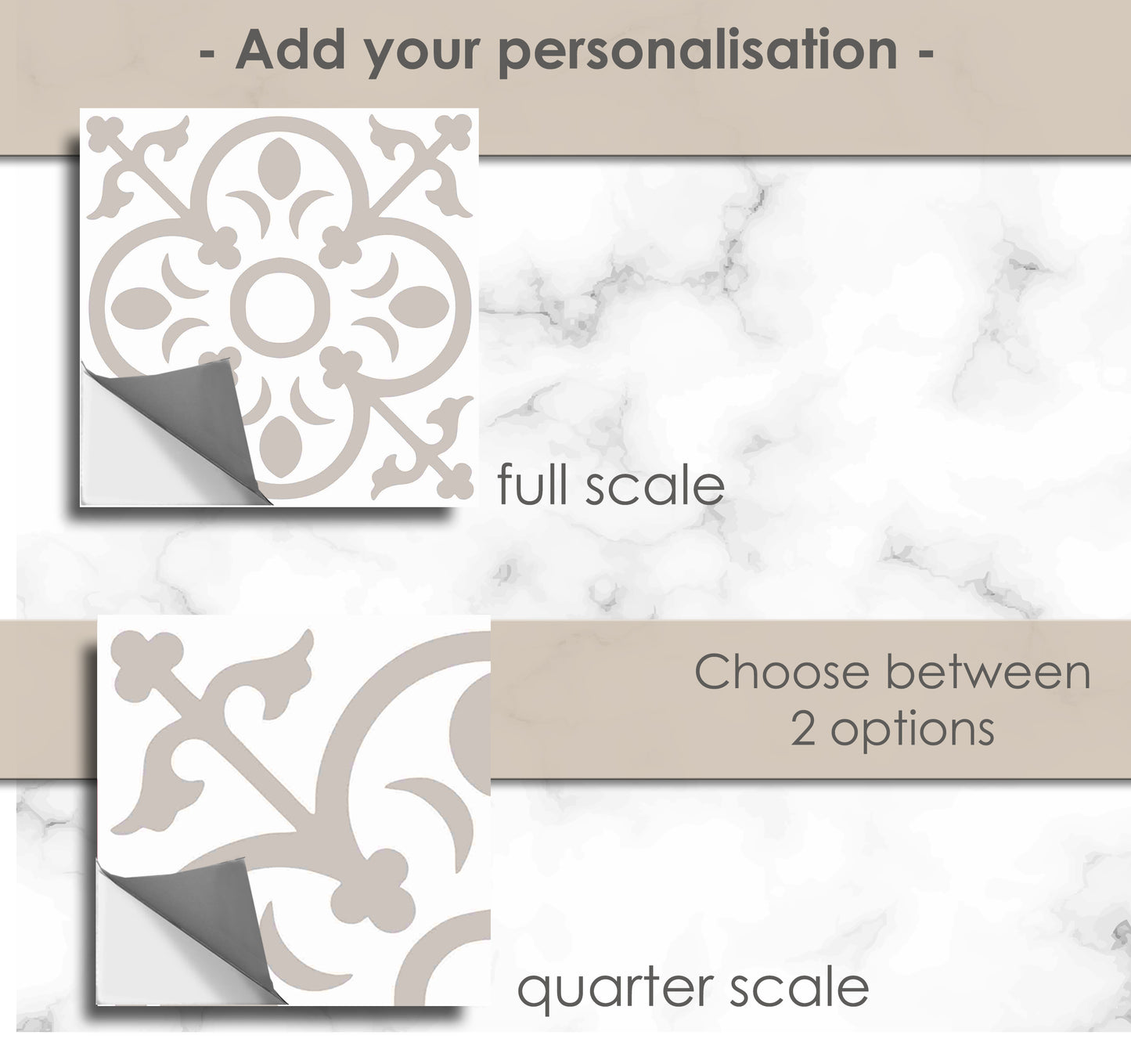 Bordeaux Premium Peel and Stick Floor Tile Stickers | Removable, Renter friendly with Anti-Slip finish in sturdy 520 microns