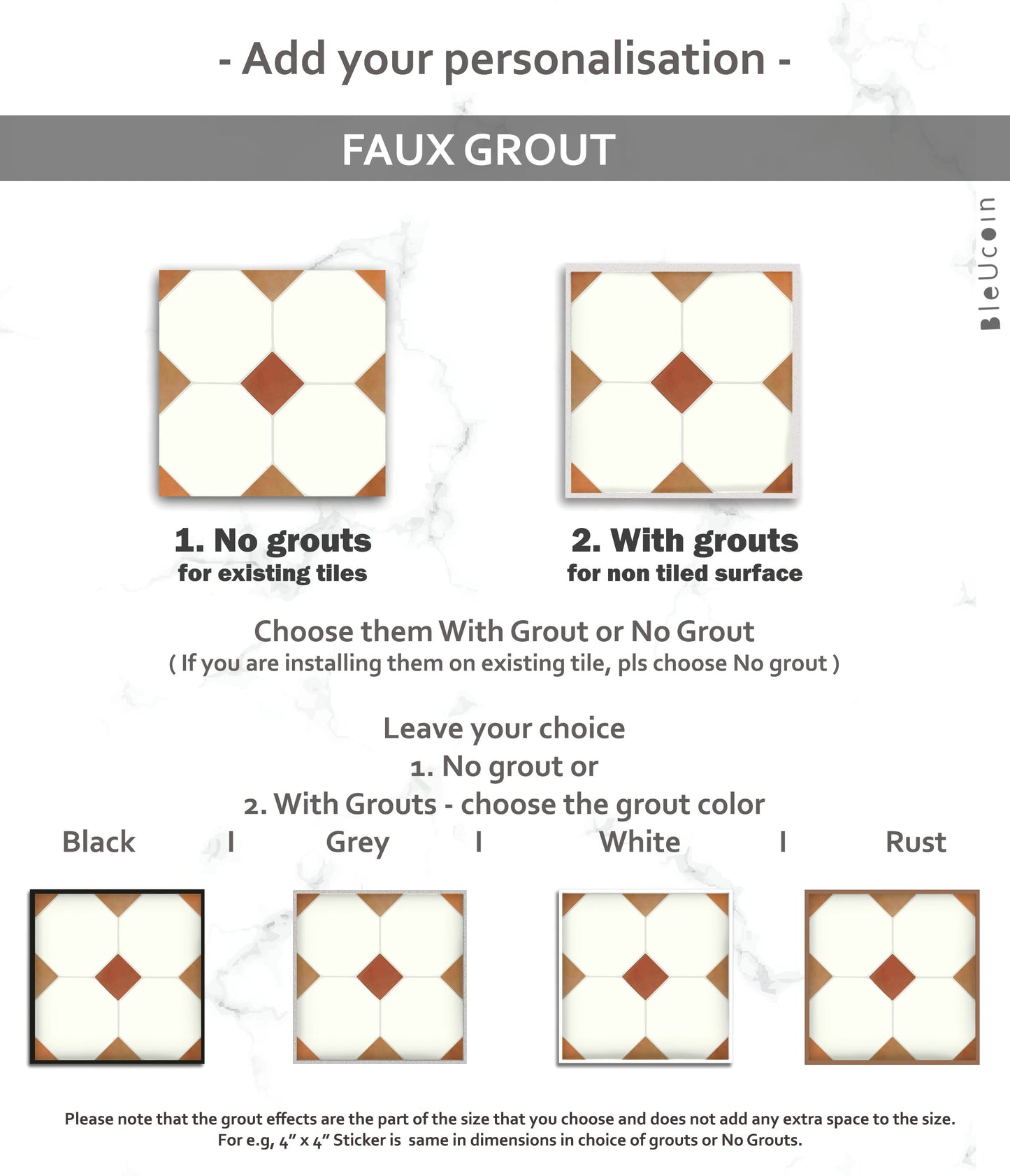 Warsaw Terracotta Premium Peel and Stick Floor Tile Stickers | Removable, Renter friendly with Anti-Slip finish in sturdy 520 microns