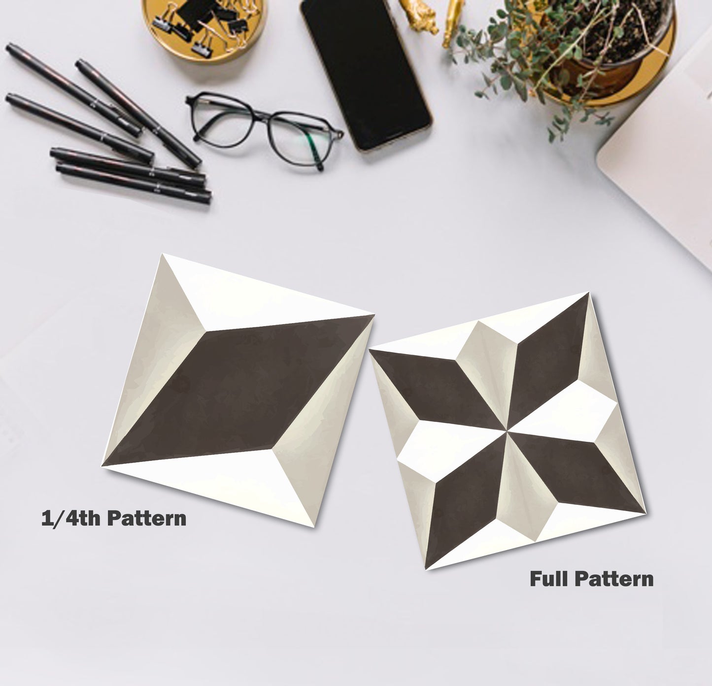 Charleston Premium Peel and Stick Floor Tile Stickers | Removable, Renter friendly with Anti-Slip finish in sturdy 520 microns