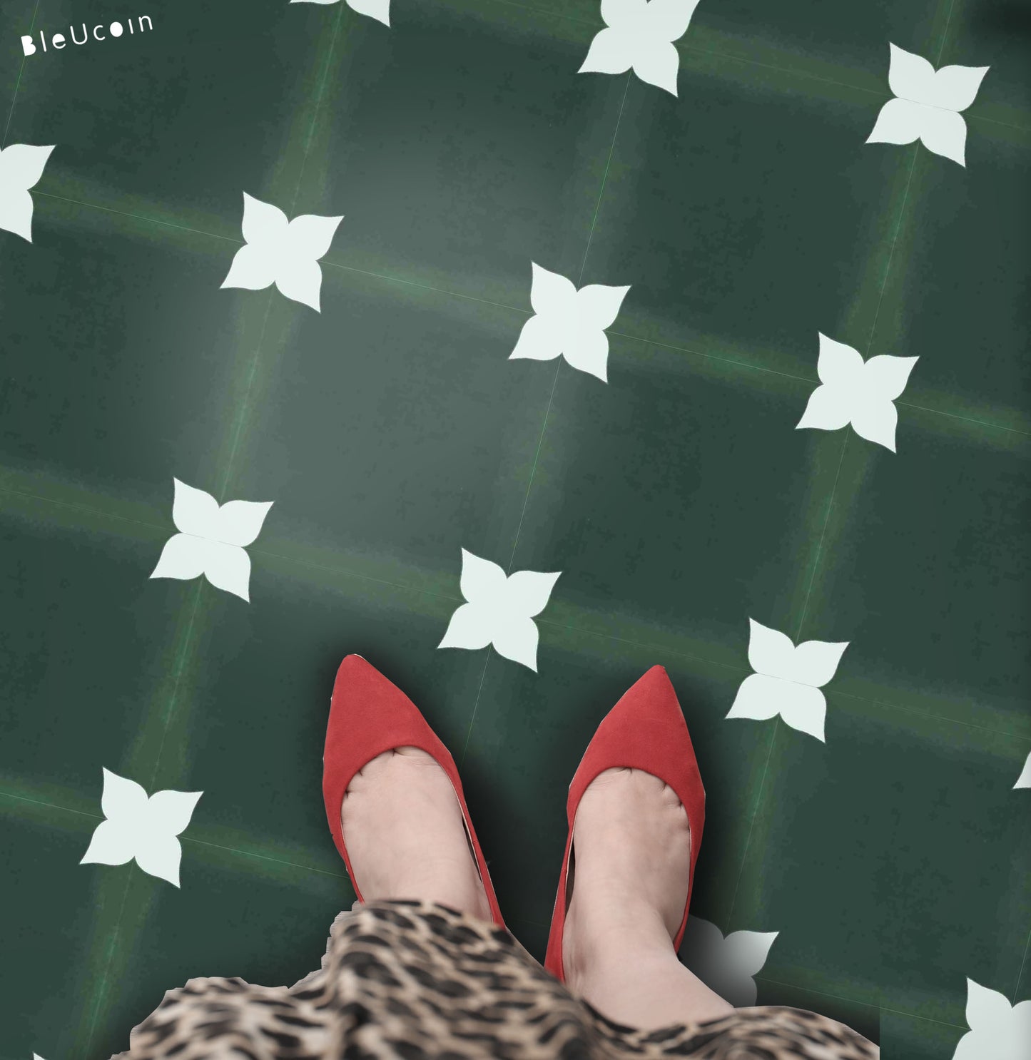 Pasco Premium Peel and Stick Floor Tile Stickers | Removable, Renter friendly with Anti-Slip finish in sturdy 520 microns