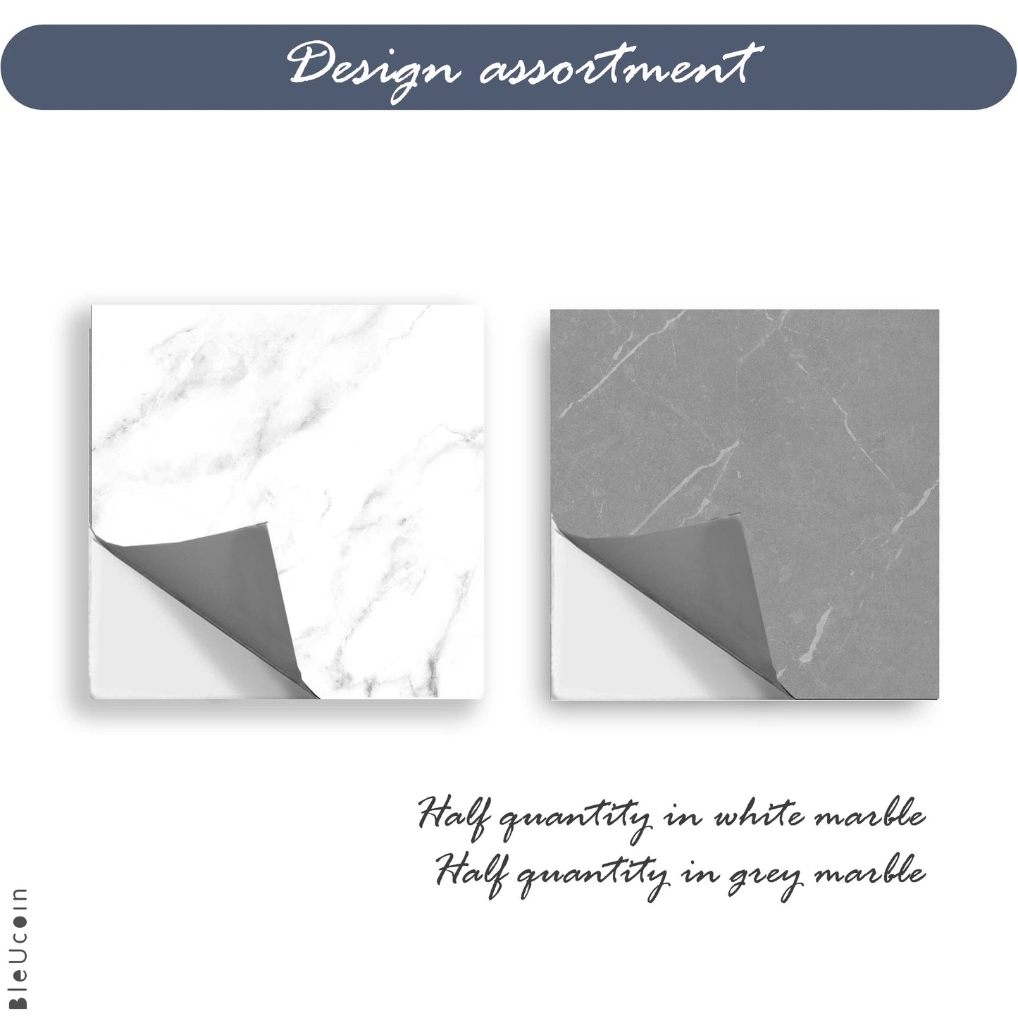 Marble Grey & White Checker Peel & Stick Tile