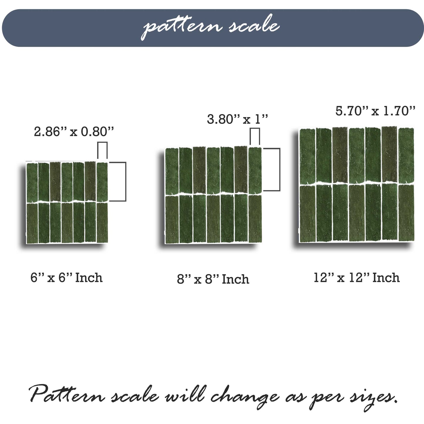 Mizzle Green Subway Peel & Stick Tile