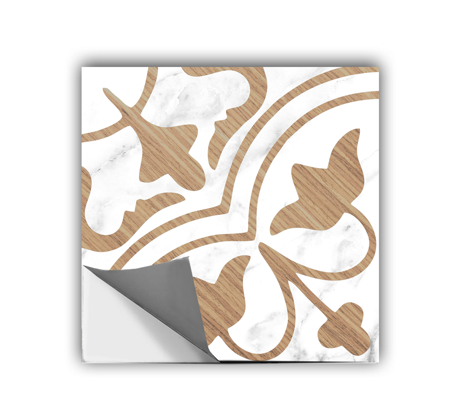 Marseille Premium Peel and Stick Floor Tile Stickers | Removable, Renter friendly with Anti-Slip finish in sturdy 520 microns