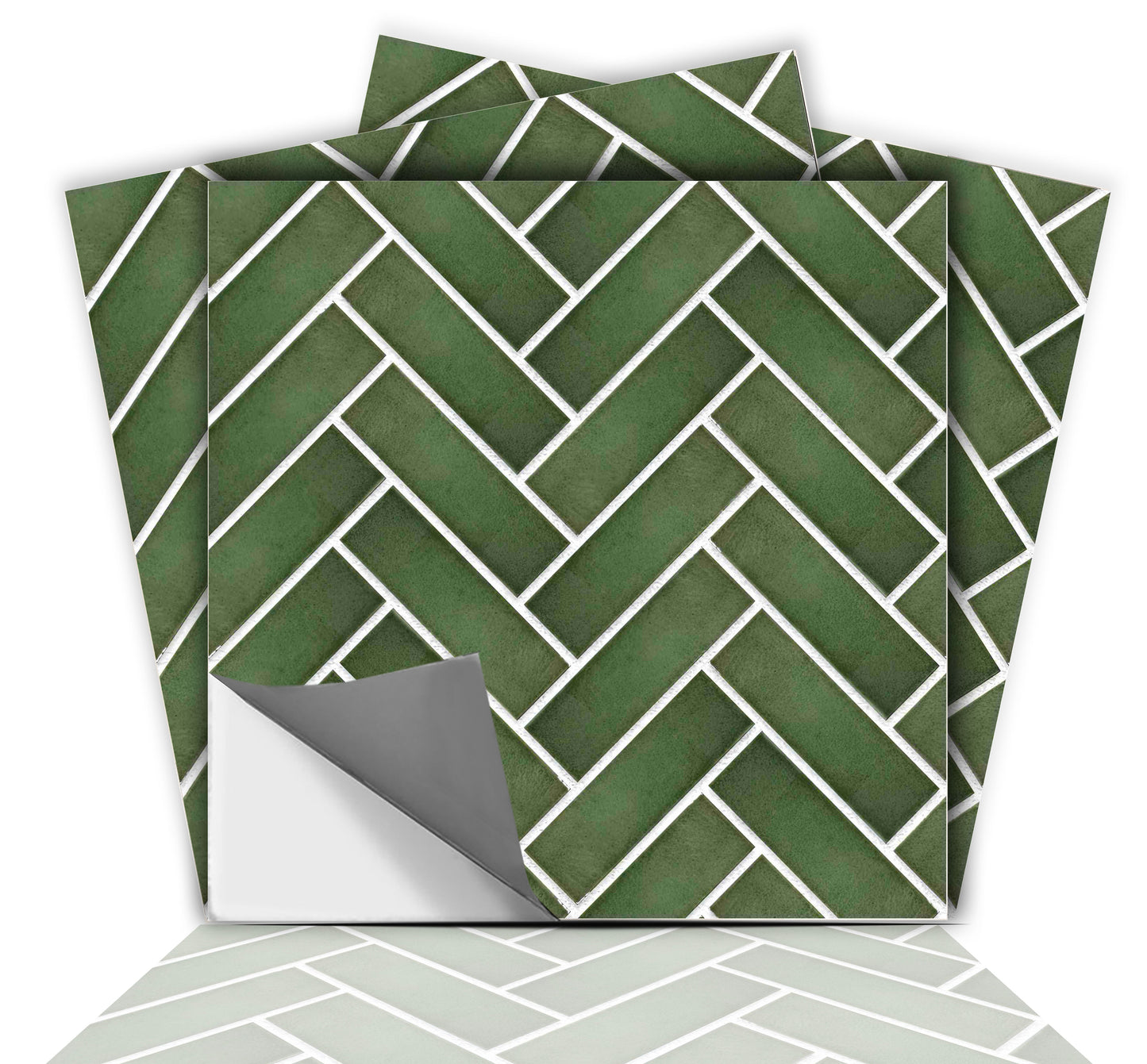 Herringbone Everleaf Peel & Stick Tile