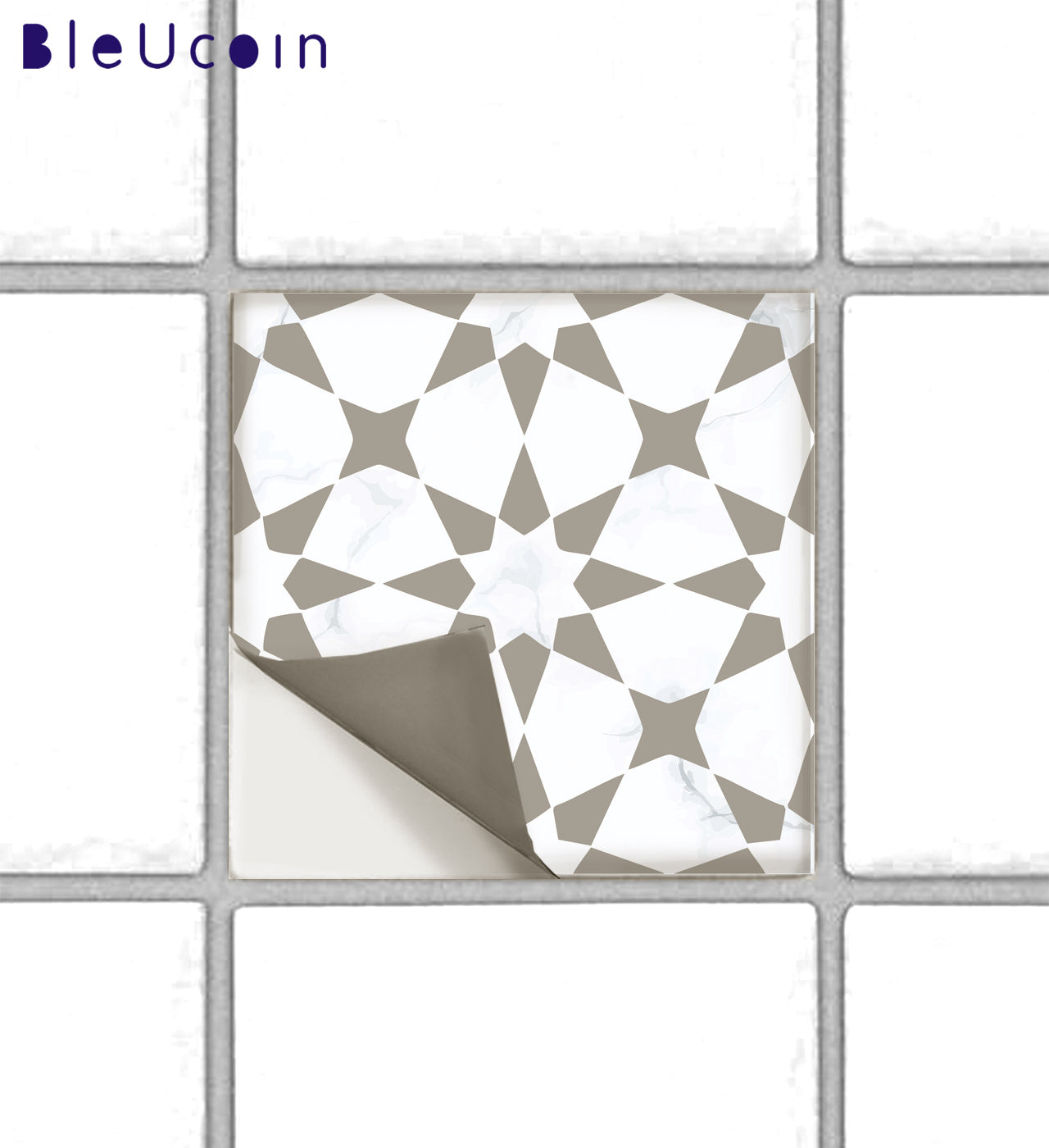Marble Pacific Premium Peel and Stick Floor Tile Stickers | Removable, Renter friendly with Anti-Slip finish in sturdy 520 microns