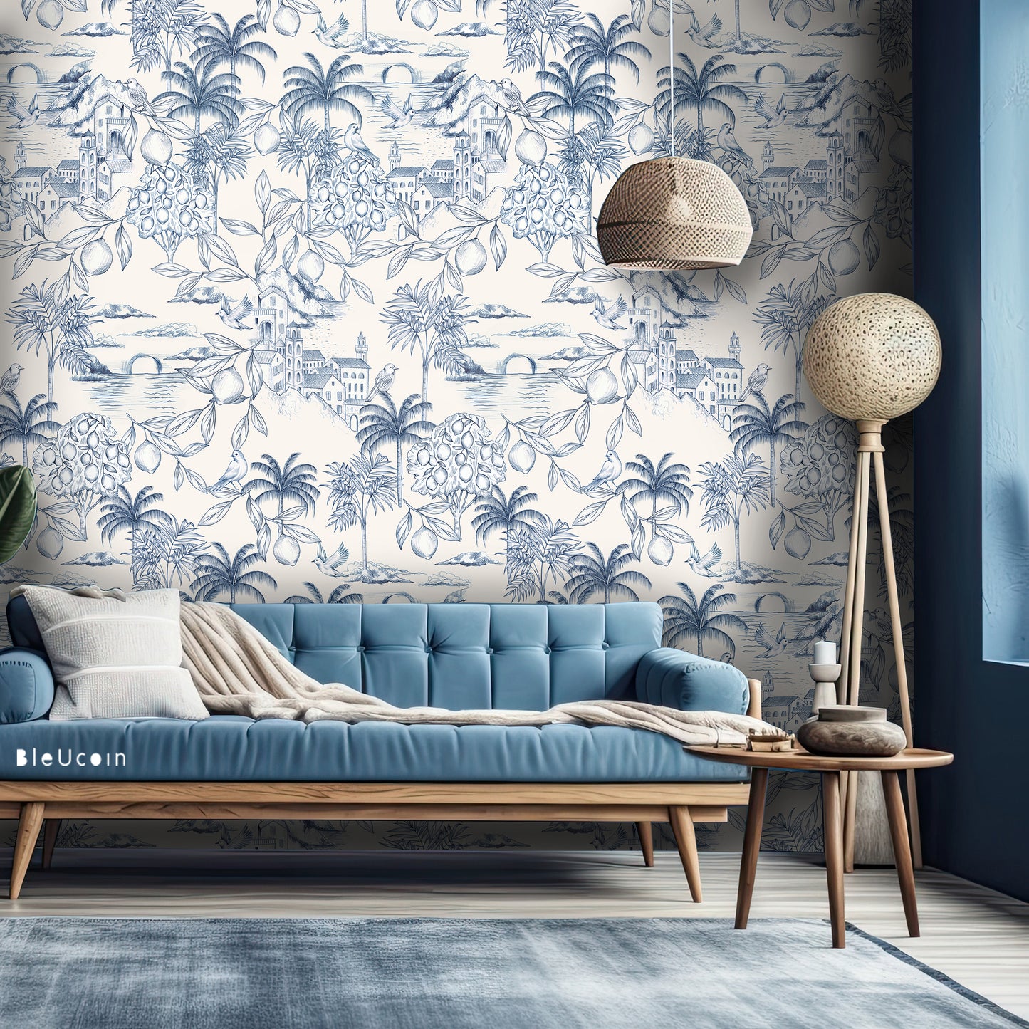 Marseilles Toile Wallpaper