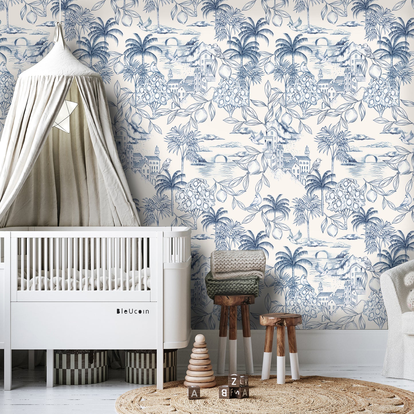 Marseilles Toile Wallpaper