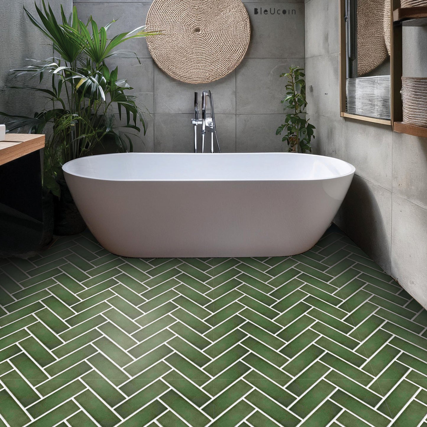 Herringbone Everleaf Peel & Stick Tile