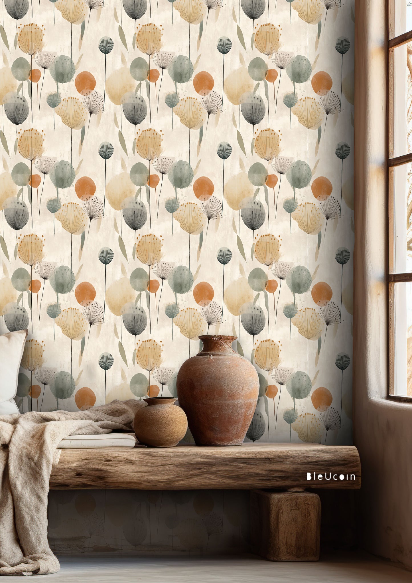 Boho dandelion Wallpaper