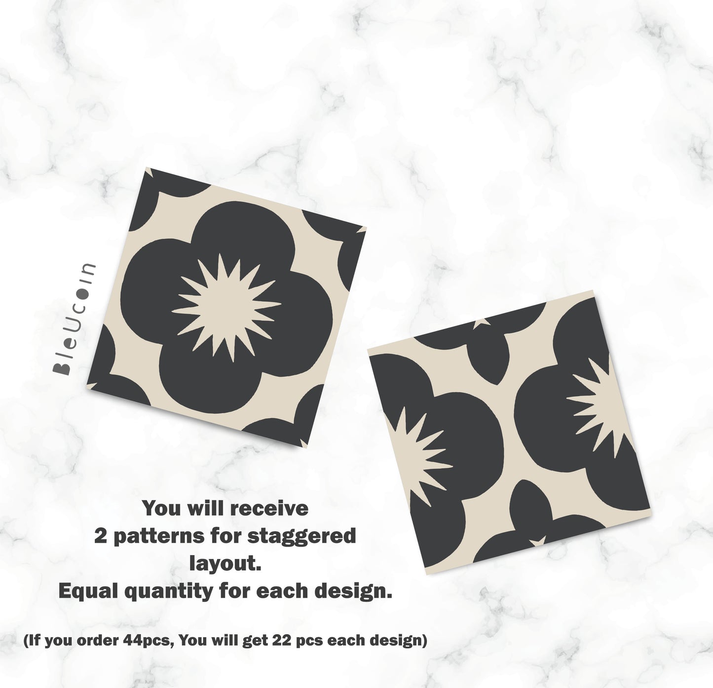 Staggered Sakura Peel & Stick Tile