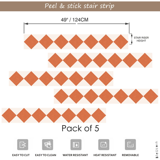 Diamond Ginger Stair Strips