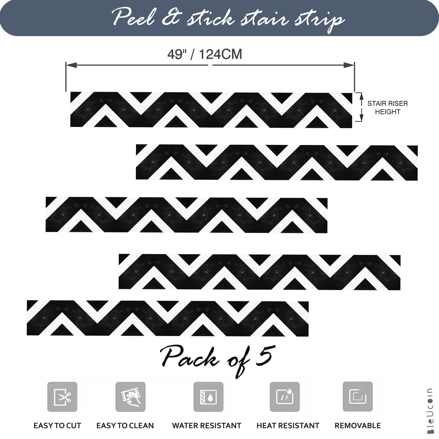 Chittor Black Stair Strip