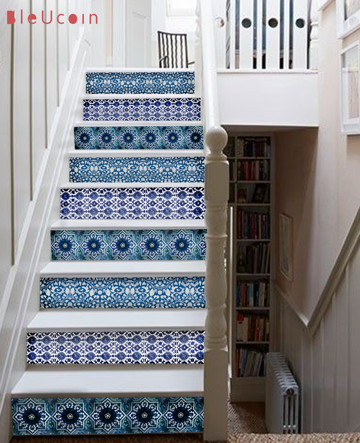 India Blue Pottery Stair Strips