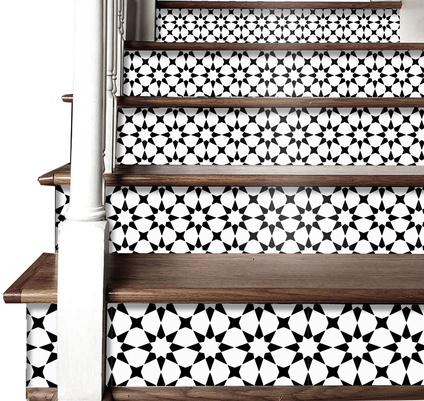 50% Pacific Black Stair Riser 4"x 49" - 5 Strips