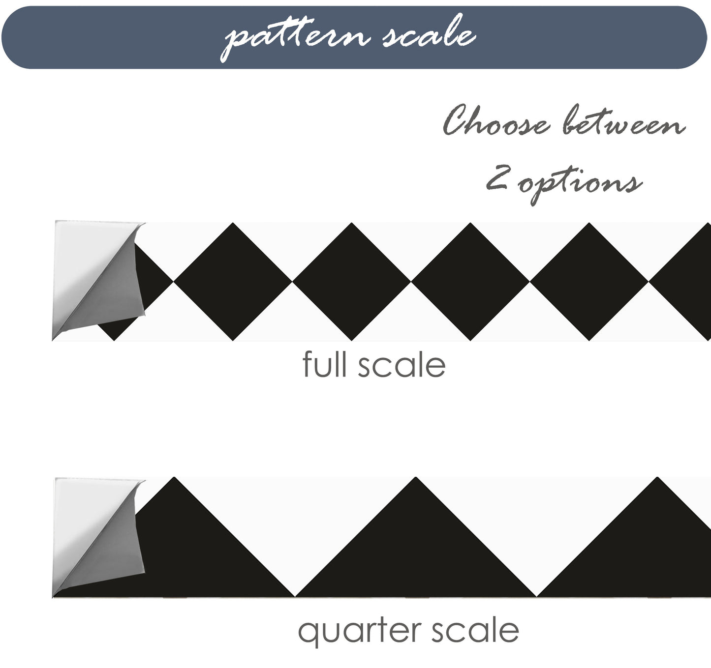 Diamond Black & White Peel & Stick Stair Strips